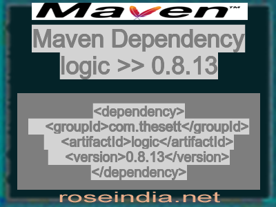 Maven dependency of logic version 0.8.13