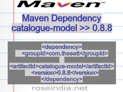 Maven dependency of catalogue-model version 0.8.8