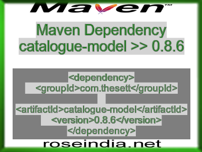 Maven dependency of catalogue-model version 0.8.6