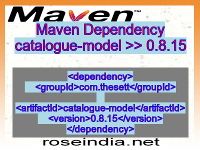 Maven dependency of catalogue-model version 0.8.15