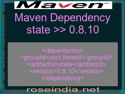 Maven dependency of state version 0.8.10