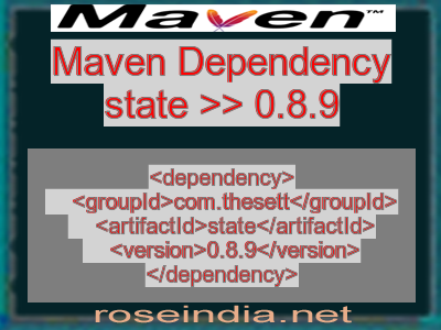 Maven dependency of state version 0.8.9