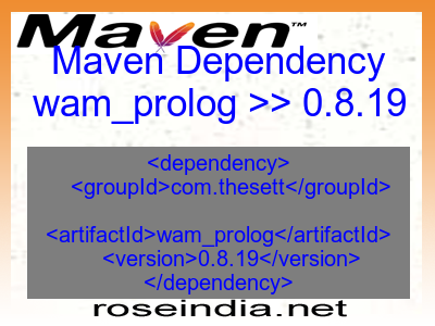 Maven dependency of wam_prolog version 0.8.19