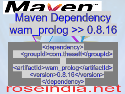 Maven dependency of wam_prolog version 0.8.16