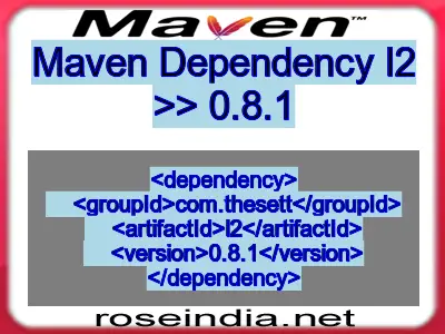 Maven dependency of l2 version 0.8.1