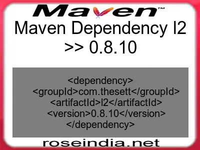 Maven dependency of l2 version 0.8.10