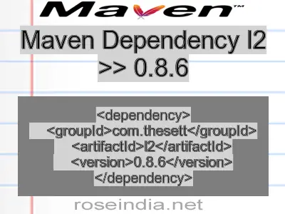 Maven dependency of l2 version 0.8.6