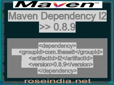 Maven dependency of l2 version 0.8.9
