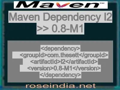 Maven dependency of l2 version 0.8-M1