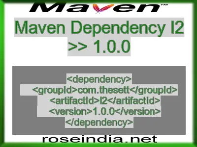 Maven dependency of l2 version 1.0.0