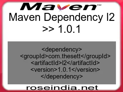 Maven dependency of l2 version 1.0.1