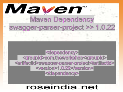 Maven dependency of swagger-parser-project version 1.0.22