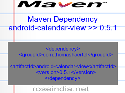Maven dependency of android-calendar-view version 0.5.1