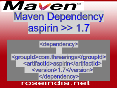 Maven dependency of aspirin version 1.7