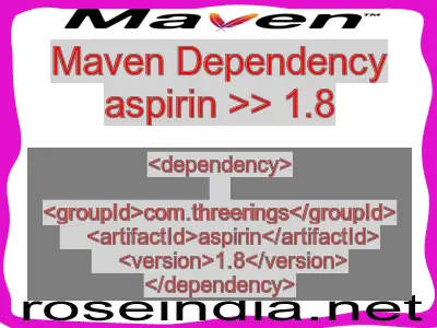 Maven dependency of aspirin version 1.8