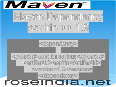 Maven dependency of aspirin version 1.9