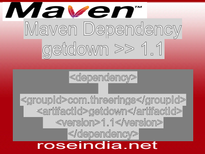 Maven dependency of getdown version 1.1