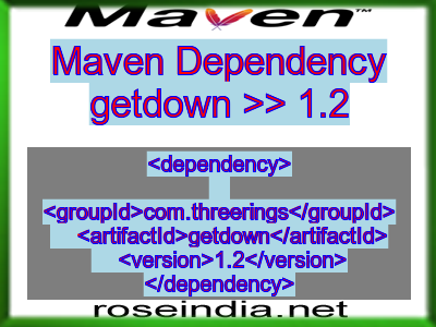 Maven dependency of getdown version 1.2