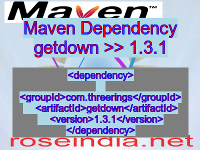 Maven dependency of getdown version 1.3.1