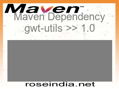Maven dependency of gwt-utils version 1.0