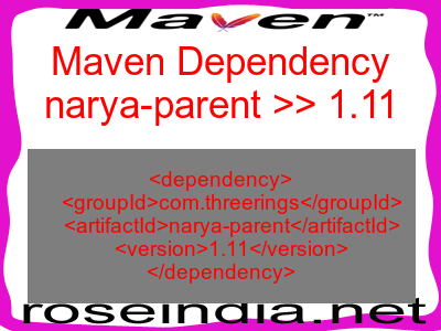Maven dependency of narya-parent version 1.11