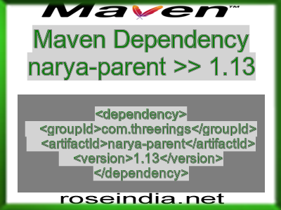 Maven dependency of narya-parent version 1.13