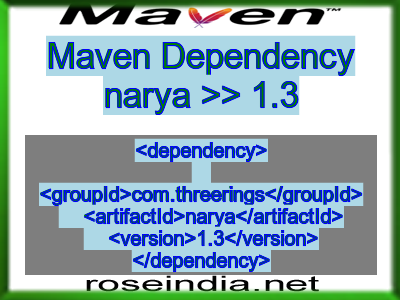 Maven dependency of narya version 1.3