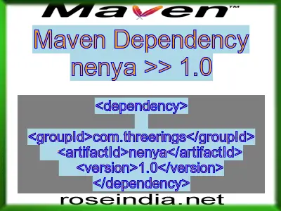 Maven dependency of nenya version 1.0