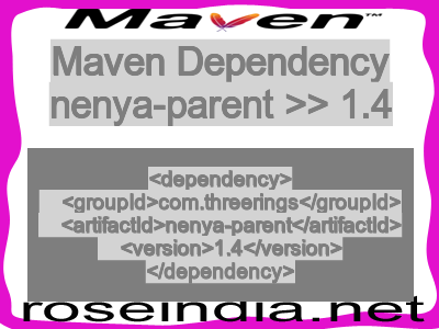 Maven dependency of nenya-parent version 1.4