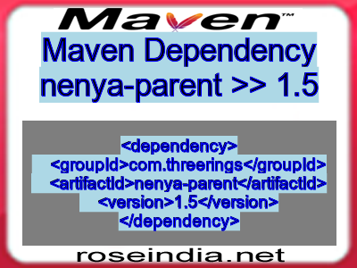 Maven dependency of nenya-parent version 1.5