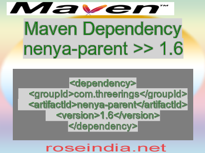 Maven dependency of nenya-parent version 1.6