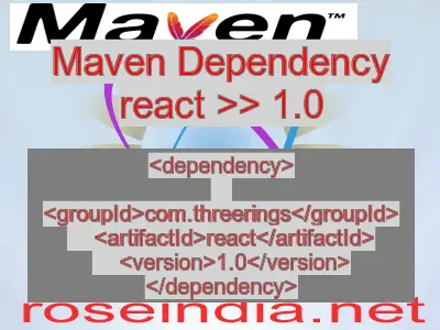 Maven dependency of react version 1.0