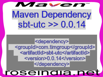 Maven dependency of sbt-utc version 0.0.14
