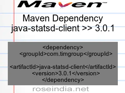 Maven dependency of java-statsd-client version 3.0.1