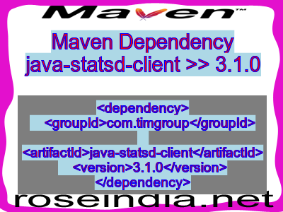 Maven dependency of java-statsd-client version 3.1.0