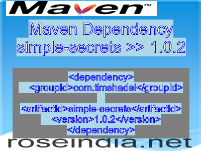 Maven dependency of simple-secrets version 1.0.2