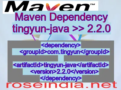 Maven dependency of tingyun-java version 2.2.0