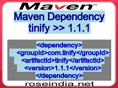 Maven dependency of tinify version 1.1.1