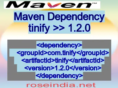 Maven dependency of tinify version 1.2.0