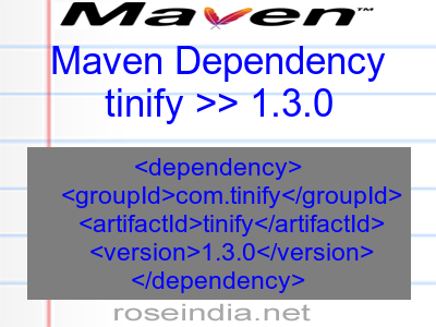 Maven dependency of tinify version 1.3.0