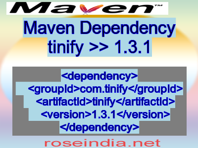 Maven dependency of tinify version 1.3.1
