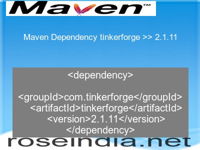 Maven dependency of tinkerforge version 2.1.11