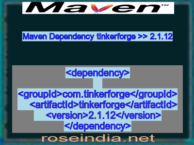 Maven dependency of tinkerforge version 2.1.12