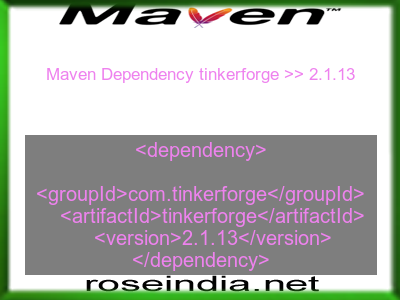 Maven dependency of tinkerforge version 2.1.13