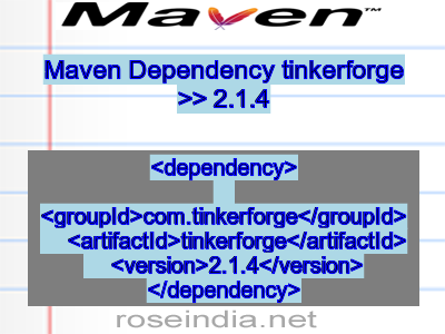 Maven dependency of tinkerforge version 2.1.4