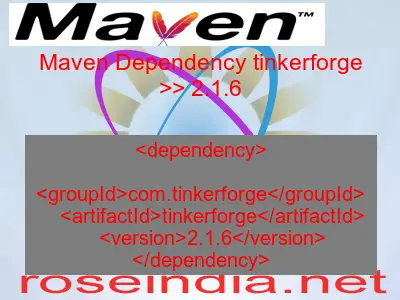 Maven dependency of tinkerforge version 2.1.6
