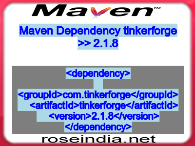 Maven dependency of tinkerforge version 2.1.8