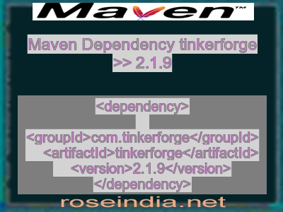 Maven dependency of tinkerforge version 2.1.9
