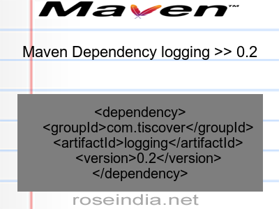 Maven dependency of logging version 0.2