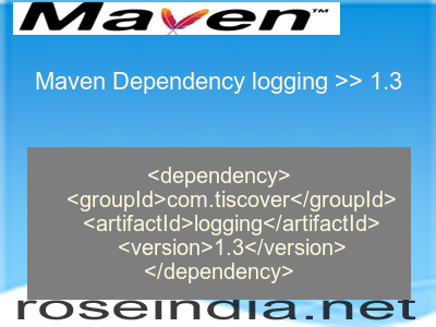 Maven dependency of logging version 1.3